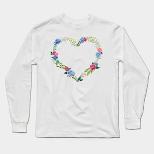 Floral heart Long Sleeve T-Shirt